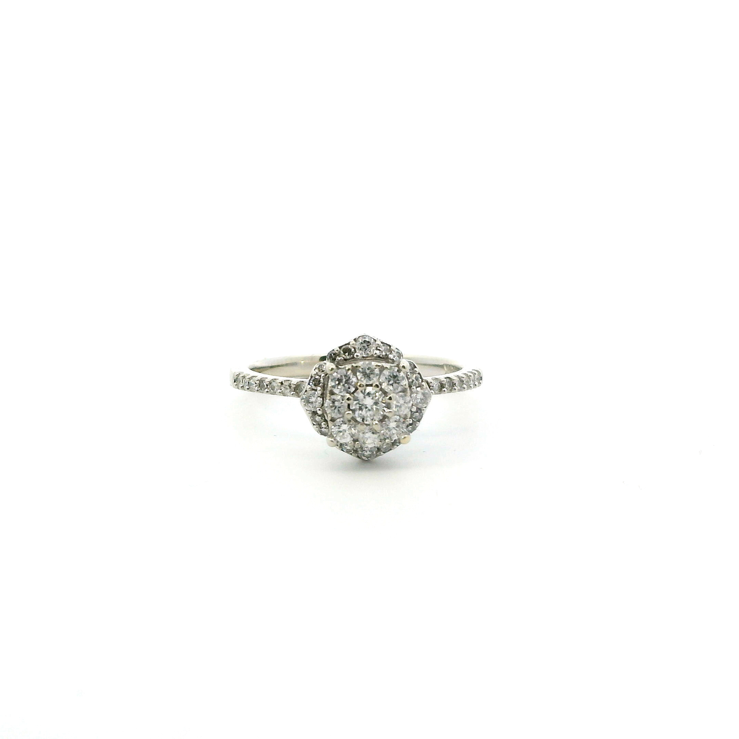 10K White Gold Diamond Womens Ring - 0.29ct