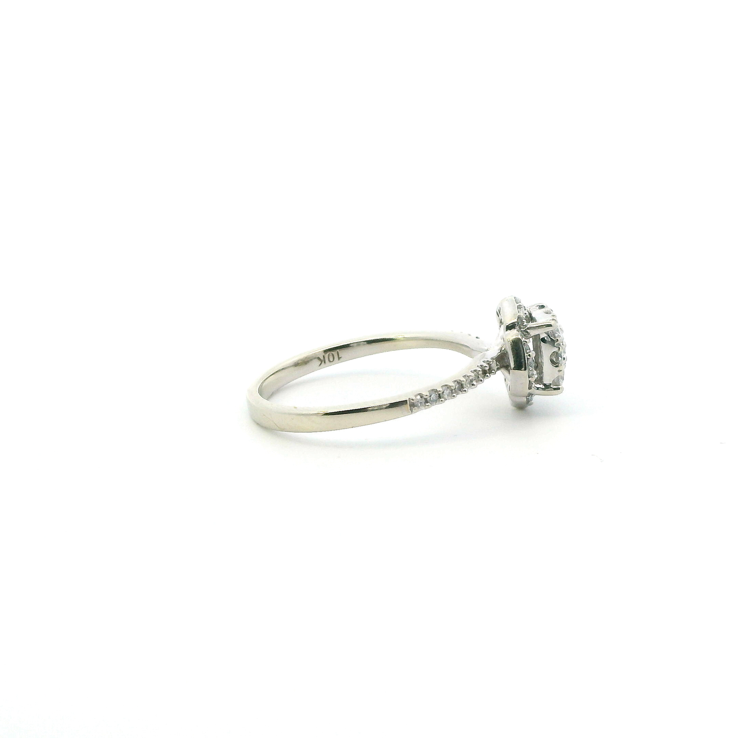 10K White Gold Diamond Womens Ring - 0.29ct