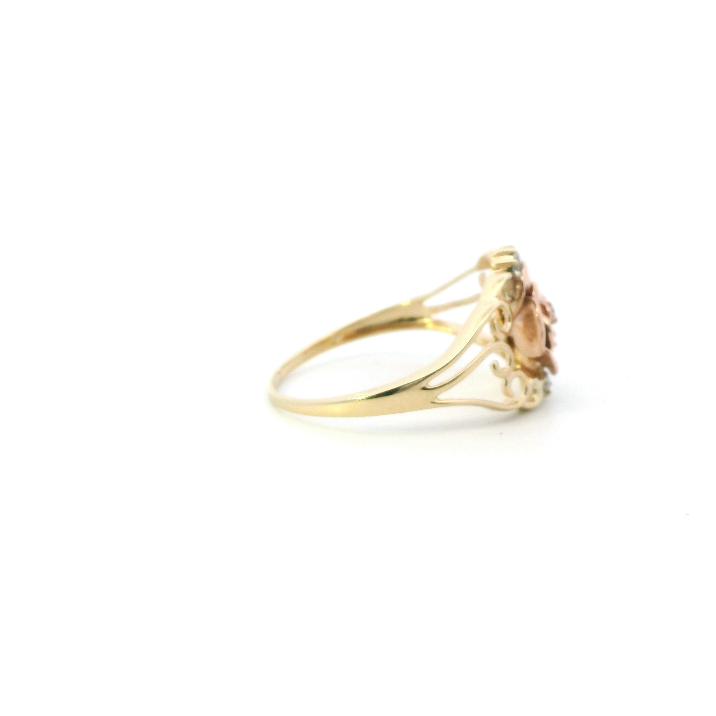 10K Yellow & Rose Gold Rose Ring