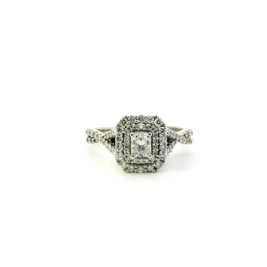 14K White Gold Diamond Womens Ring - 1.14ct