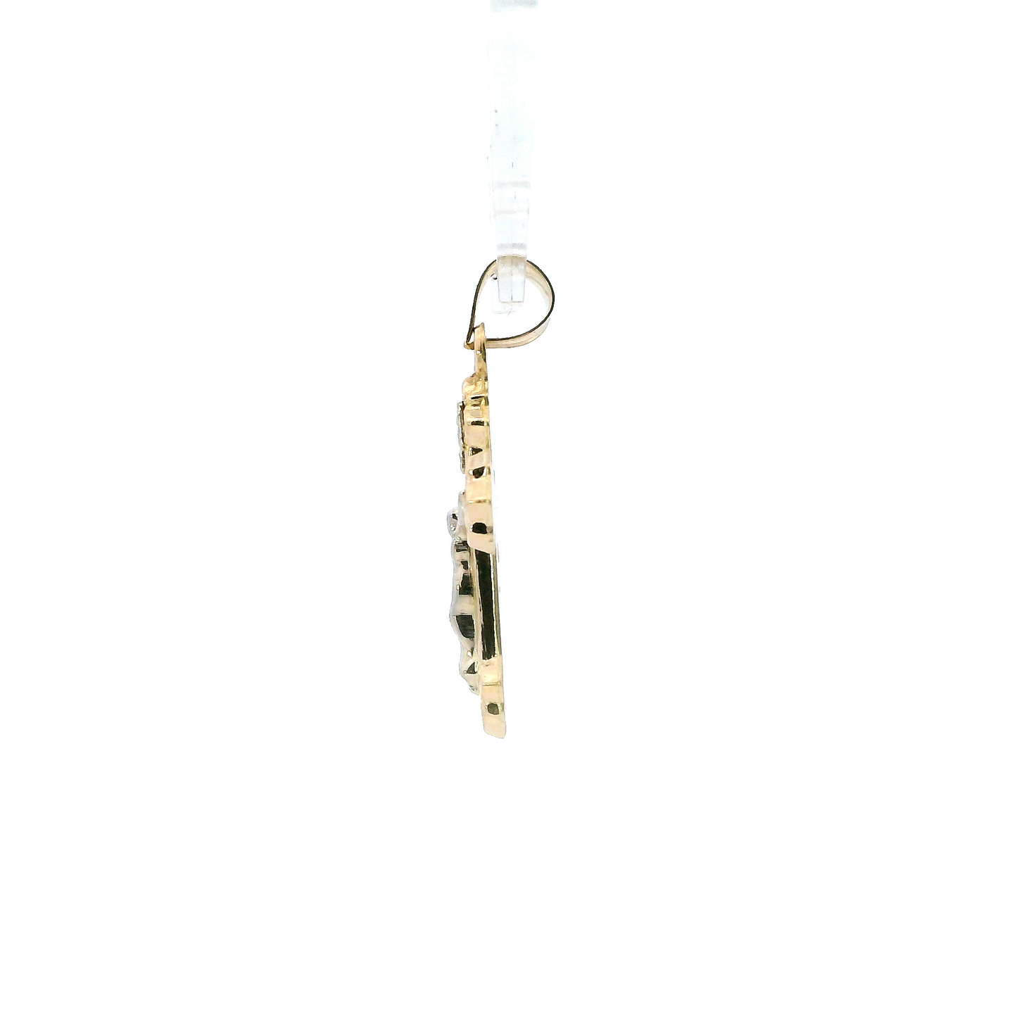 14K Yellow & White Gold Crucifix Pendant
