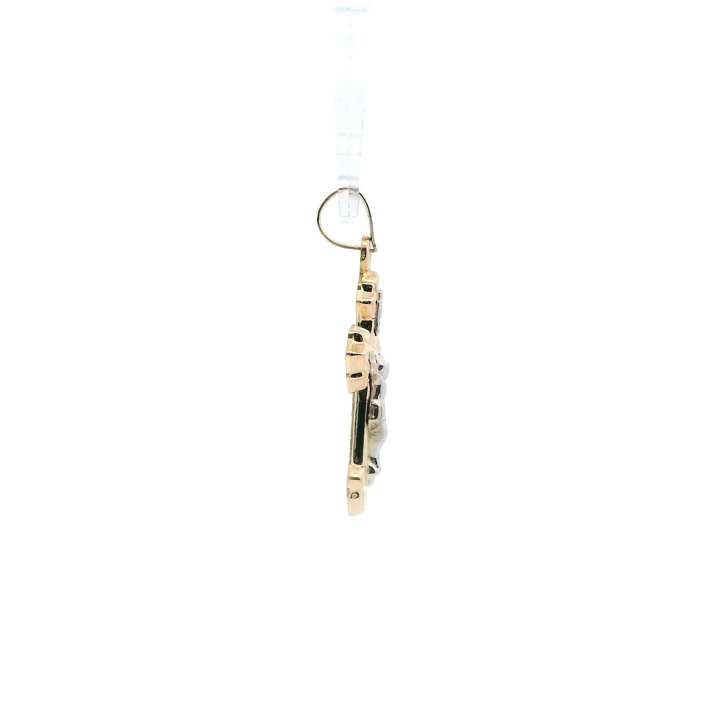 14K Yellow & White Gold Crucifix Pendant