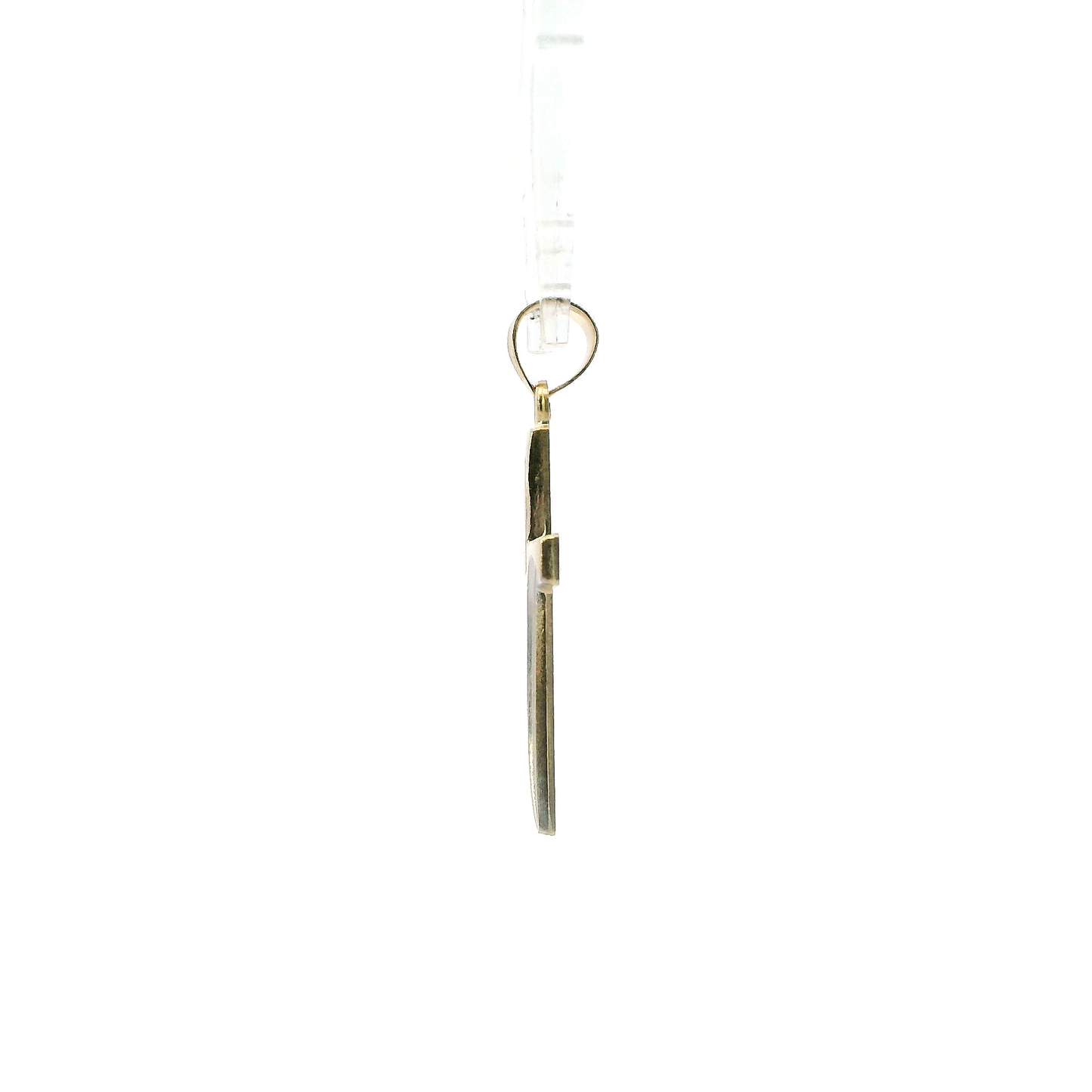 14K Yellow & White Gold Cross Pendant