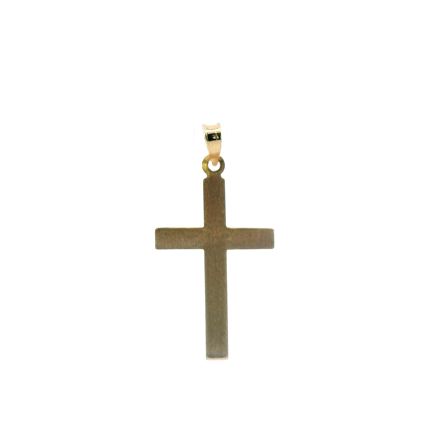 14K Yellow & White Gold Double Cross Pendant