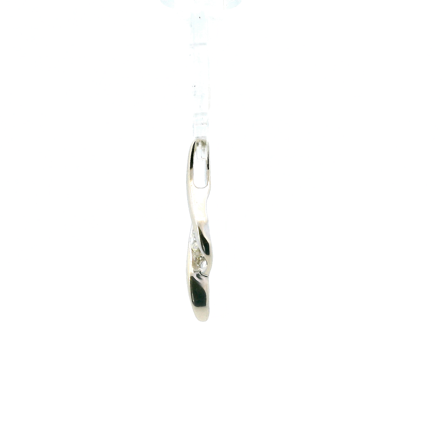 14K White Gold diamond Abstract Pendant -0.15ct
