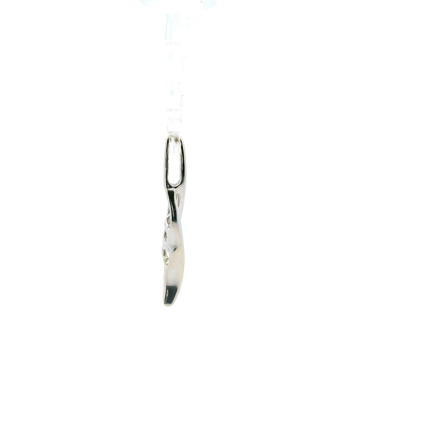 14K White Gold diamond Abstract Pendant -0.15ct