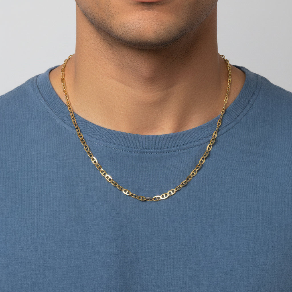 14K Yellow Gold 21" Mariner Chain