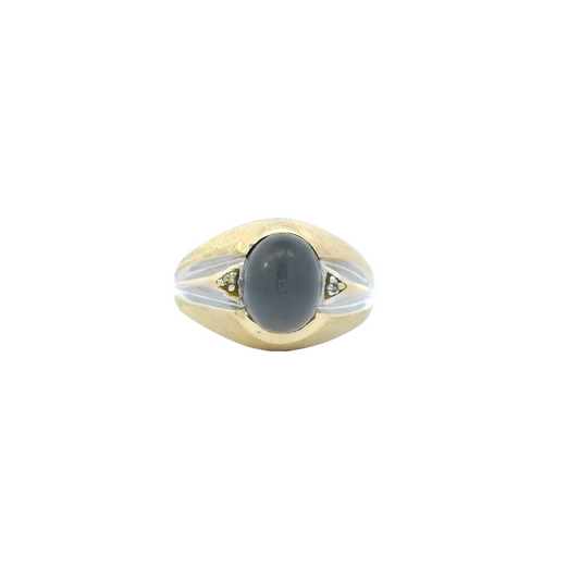 10K Yellow Gold Moon Stone Ring