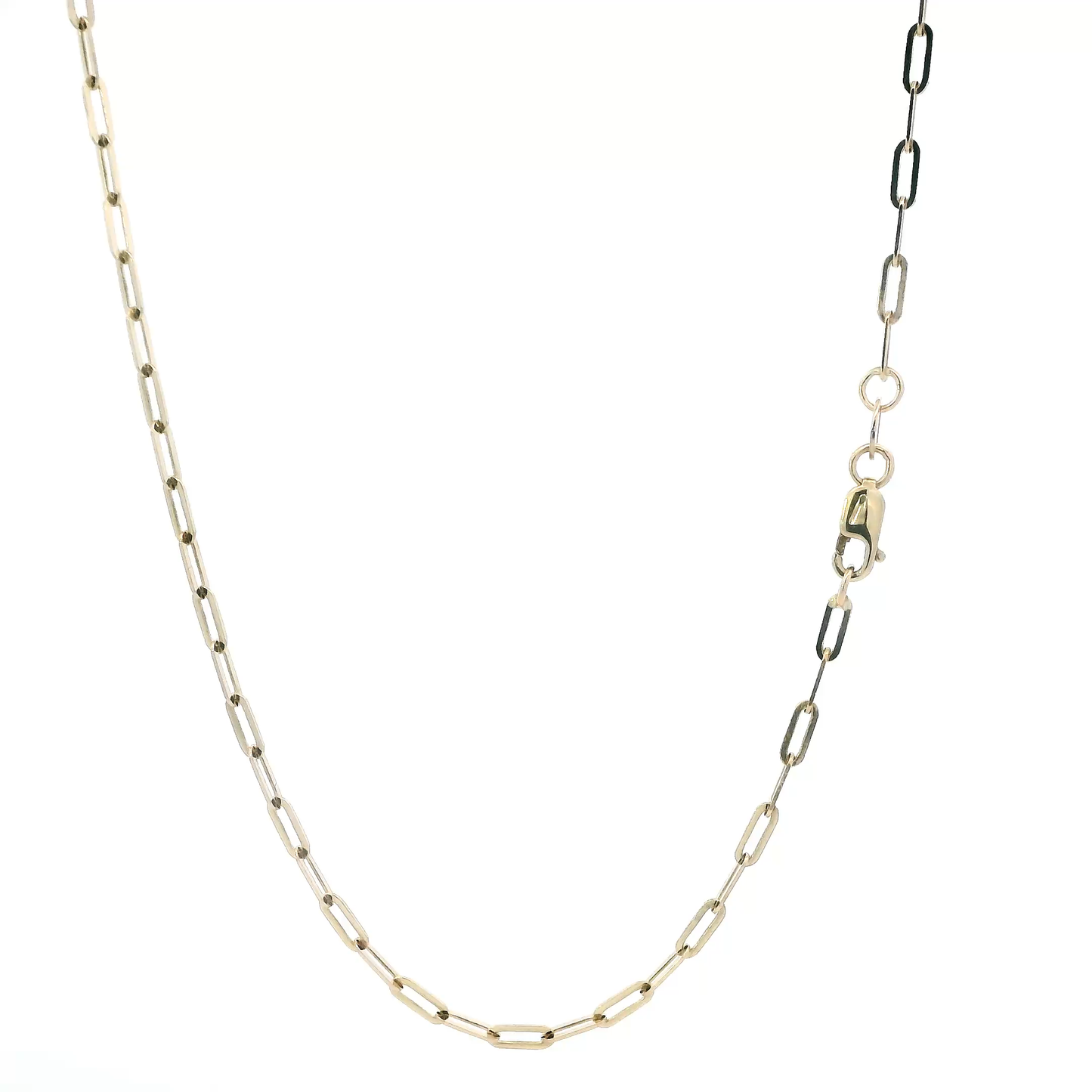 14K Yellow Gold 24" Paper Clip Chain