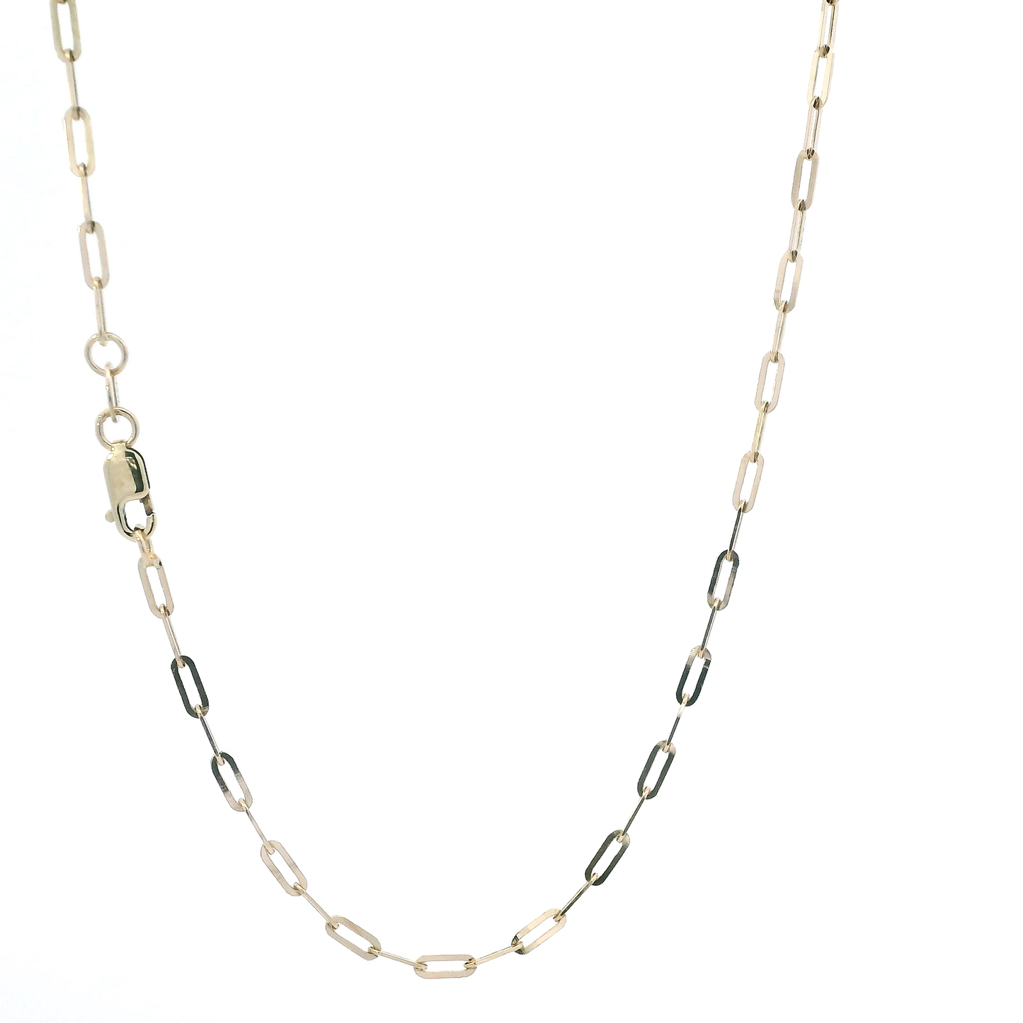 14K Yellow Gold 24" Paper Clip Chain