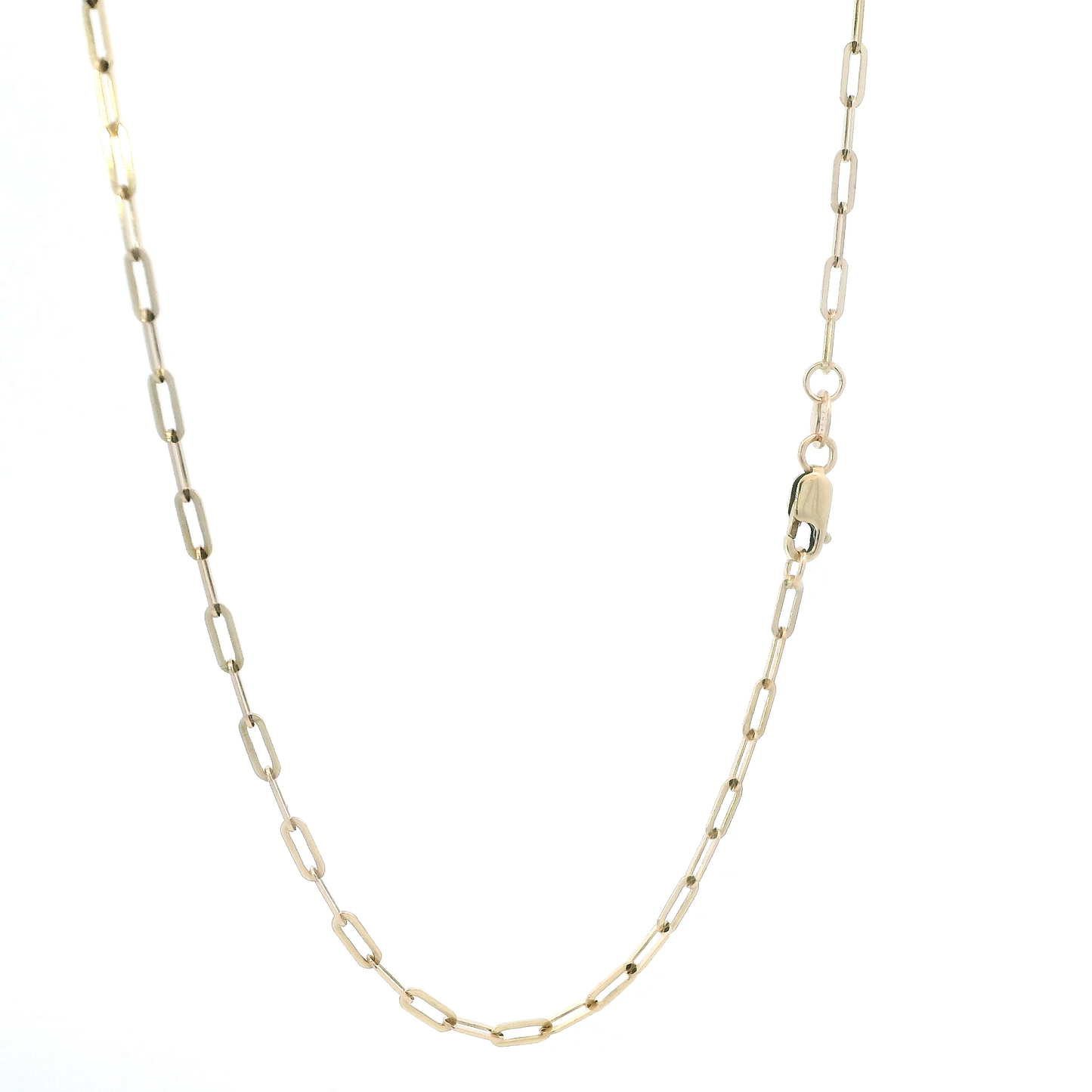 14K Yellow Gold 24" Paper Clip Chain