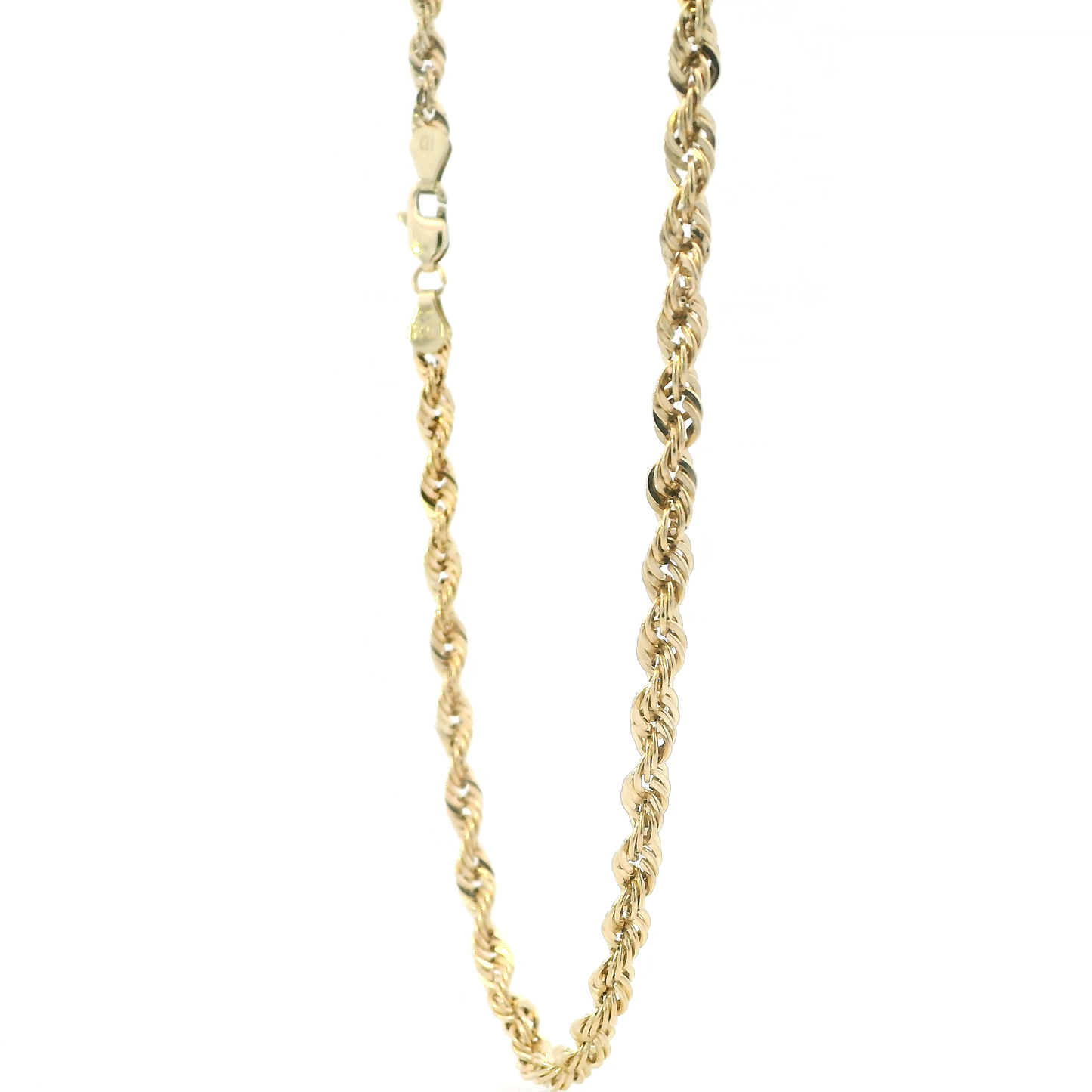 10K Yellow Gold 22" Hollow Rope Chain