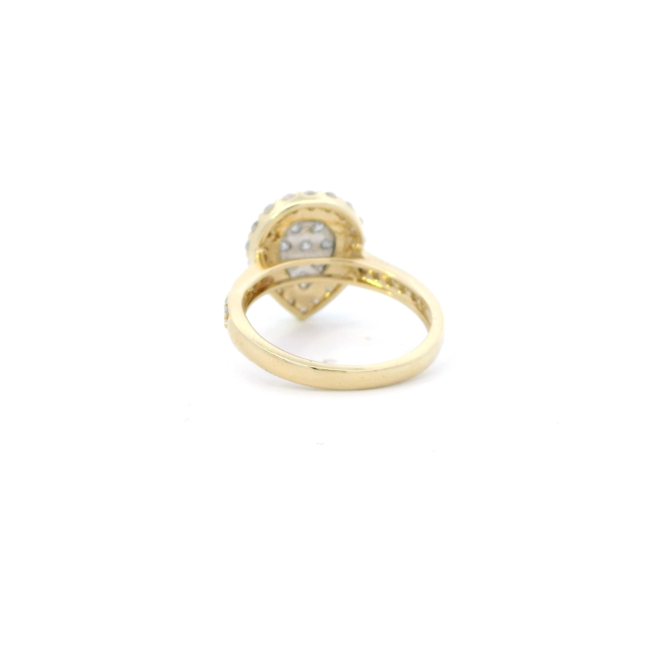 10K Yellow Gold Diamond Womens Ring - 0.74ct