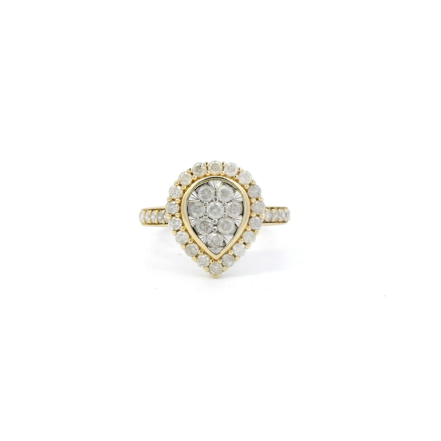 10K Yellow Gold Diamond Womens Ring - 0.74ct