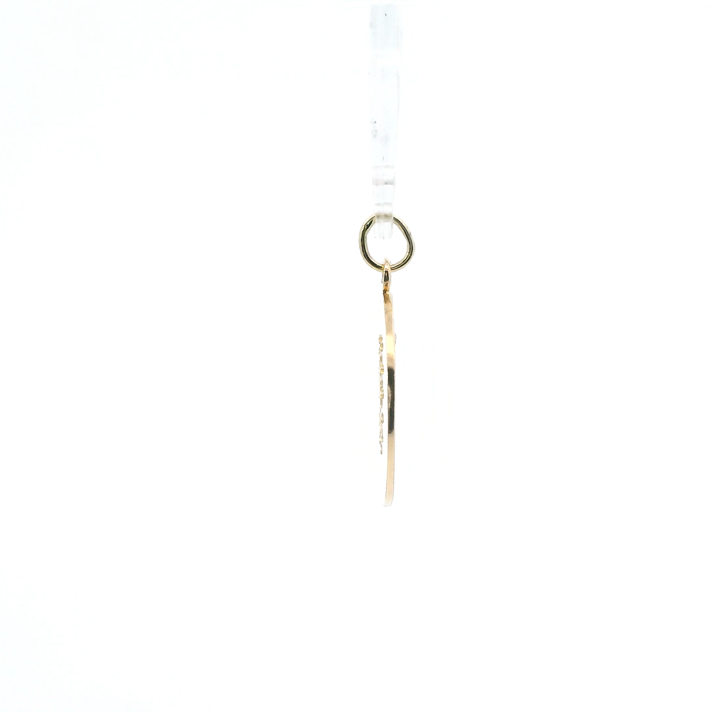 14K Yellow Round Religious Figure Pendant