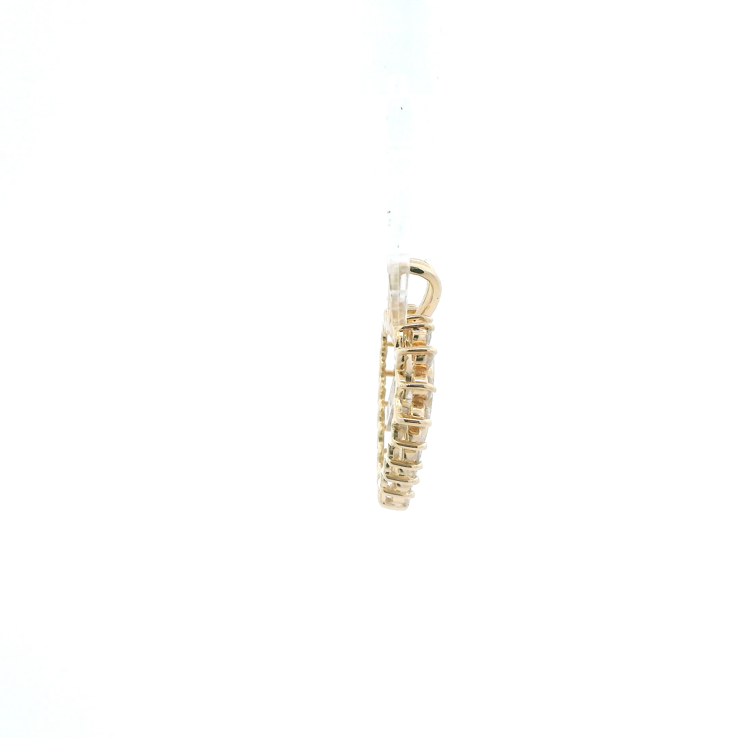 14K Yellow Gold Diamond Heart Pendant -1.23ct