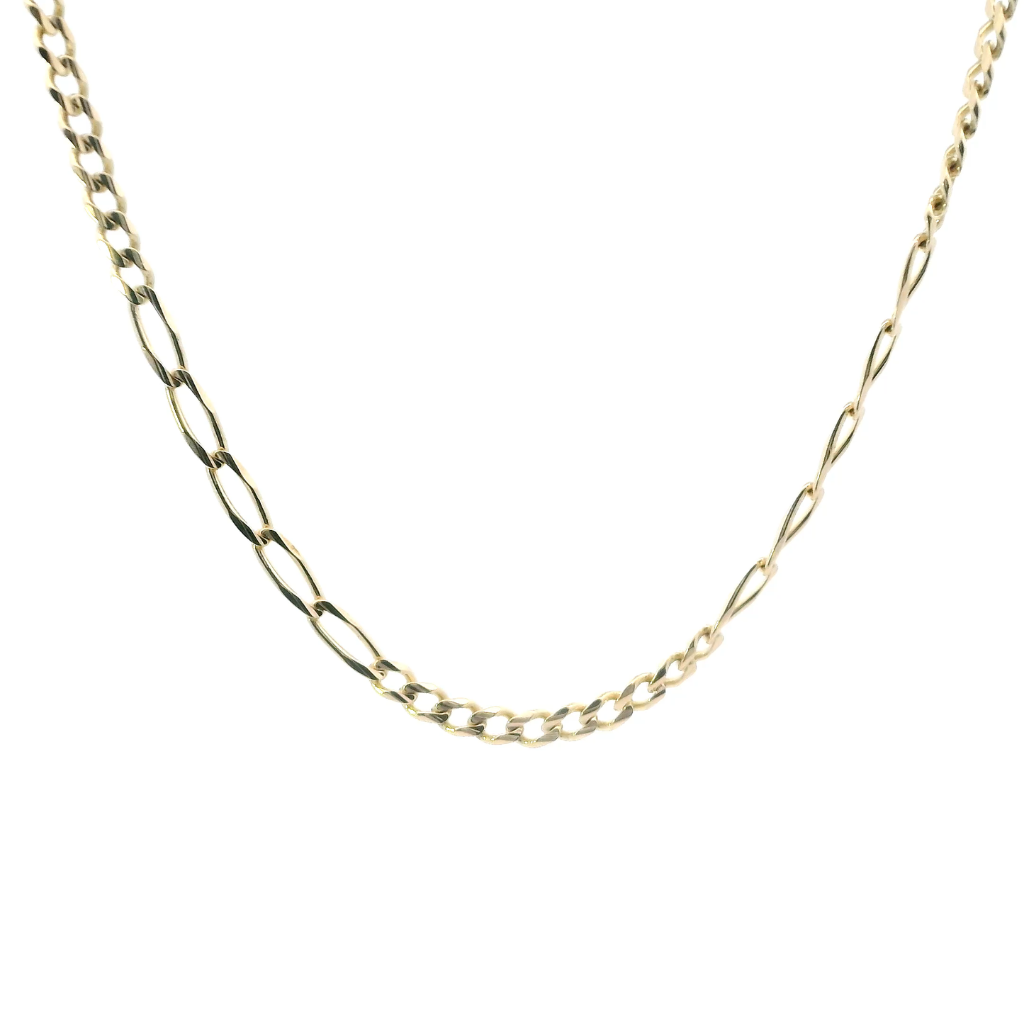 14K Yellow Gold 22.5" Oval/Round Link Chain
