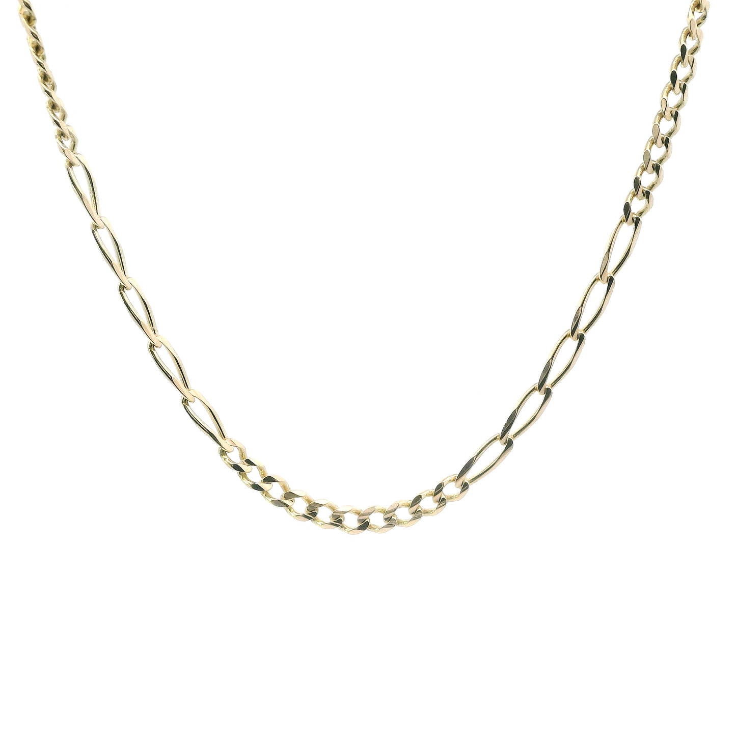 14K Yellow Gold 22.5" Oval/Round Link Chain