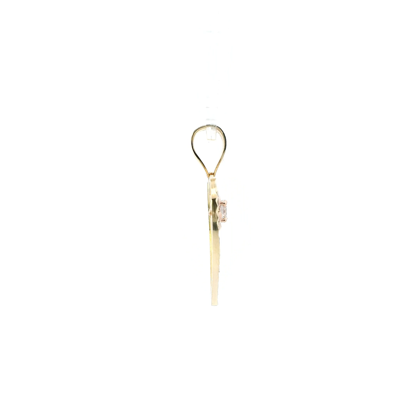 14K Yellow & Rose Gold " Te Amo" Filigree Heart Pendant