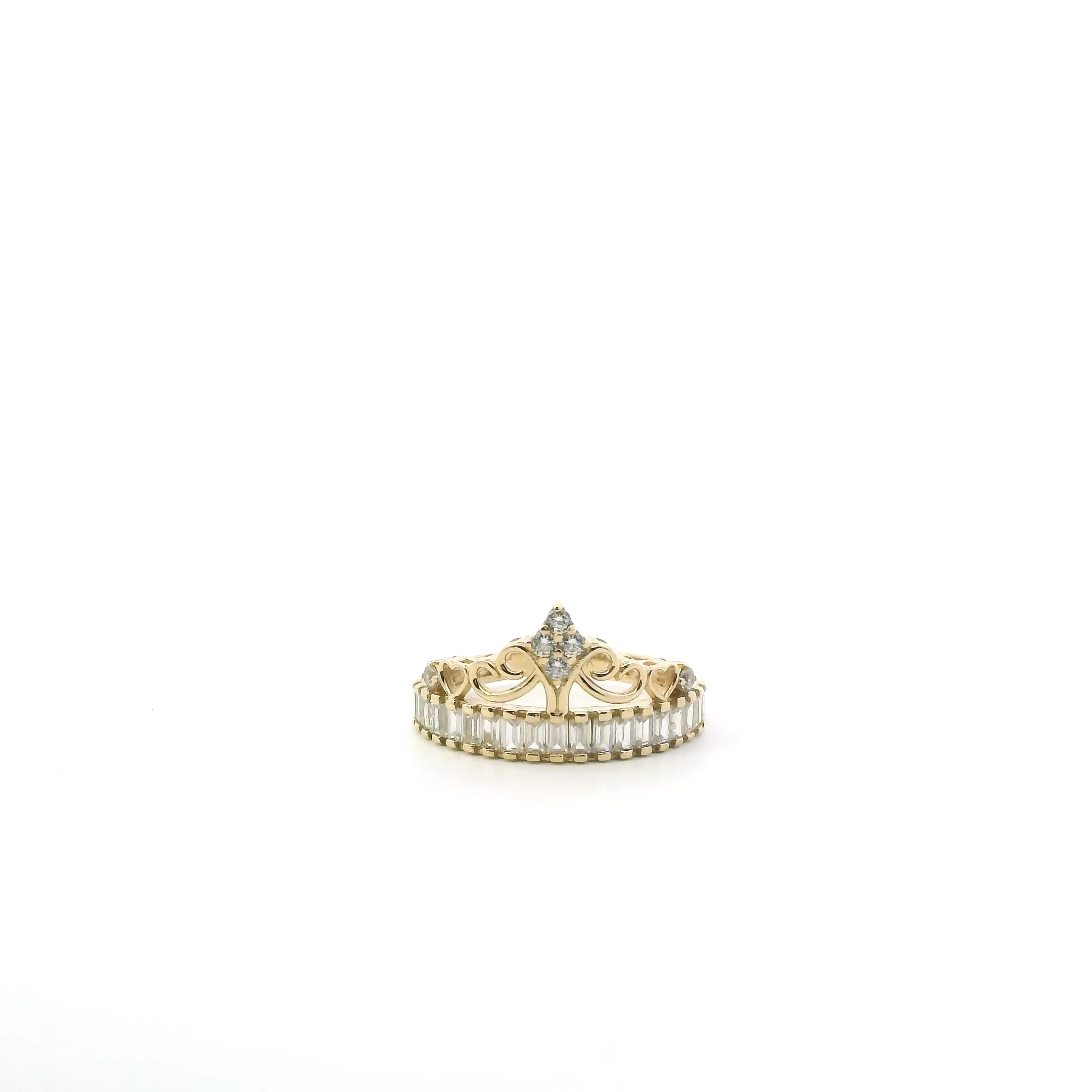 14K Yellow Gold Crown Ring