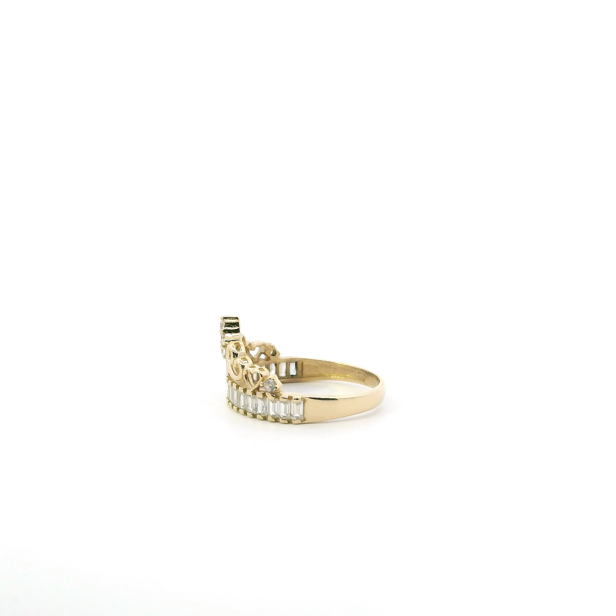 14K Yellow Gold Crown Ring
