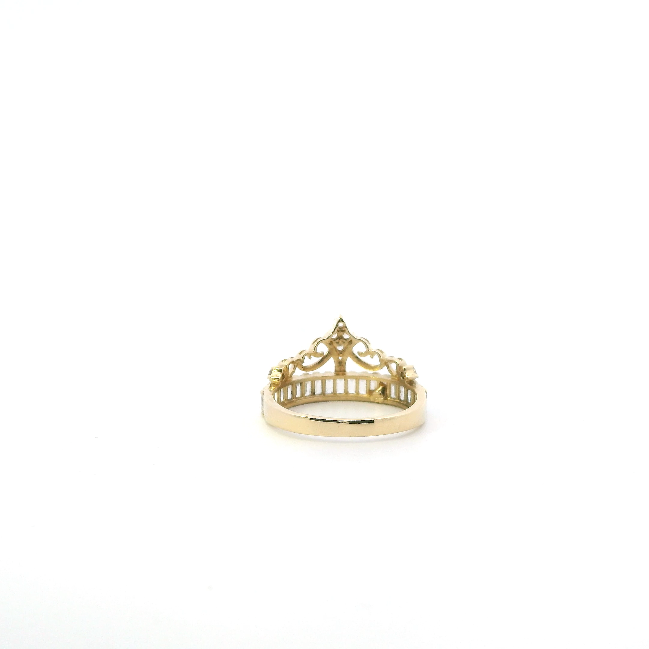 14K Yellow Gold Crown Ring