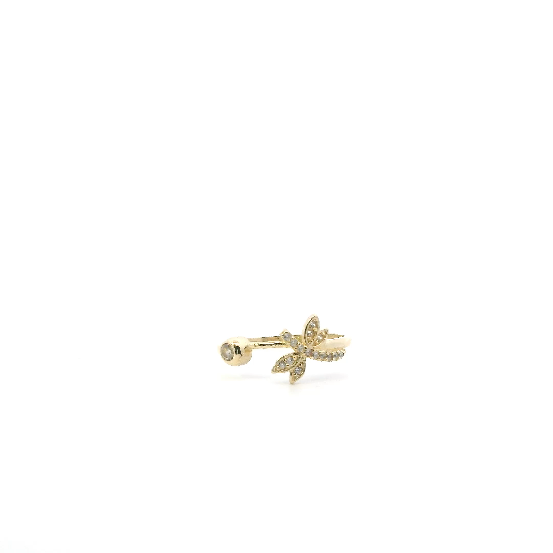 14K Yellow Gold Dragonfly Ring