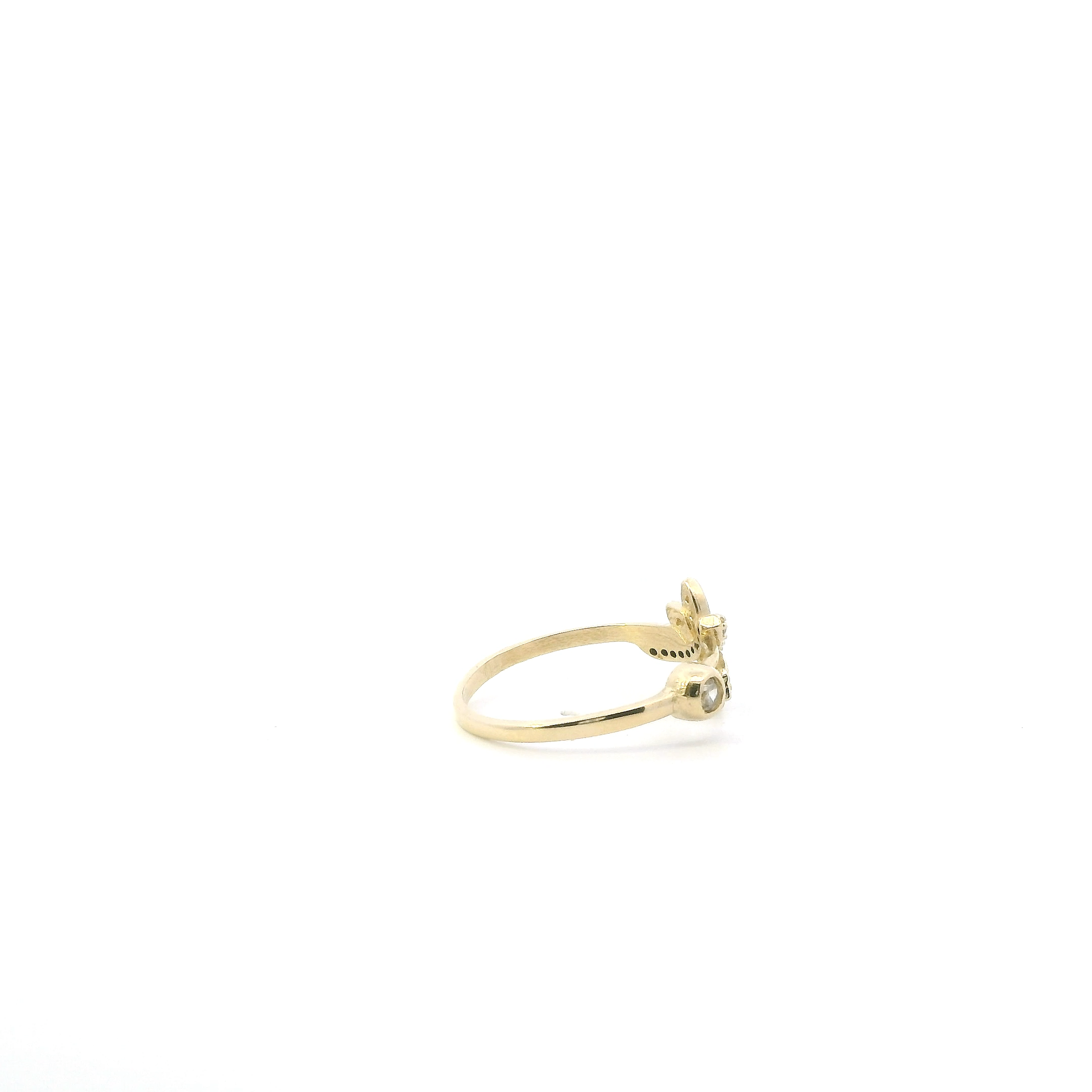 14K Yellow Gold Dragonfly Ring