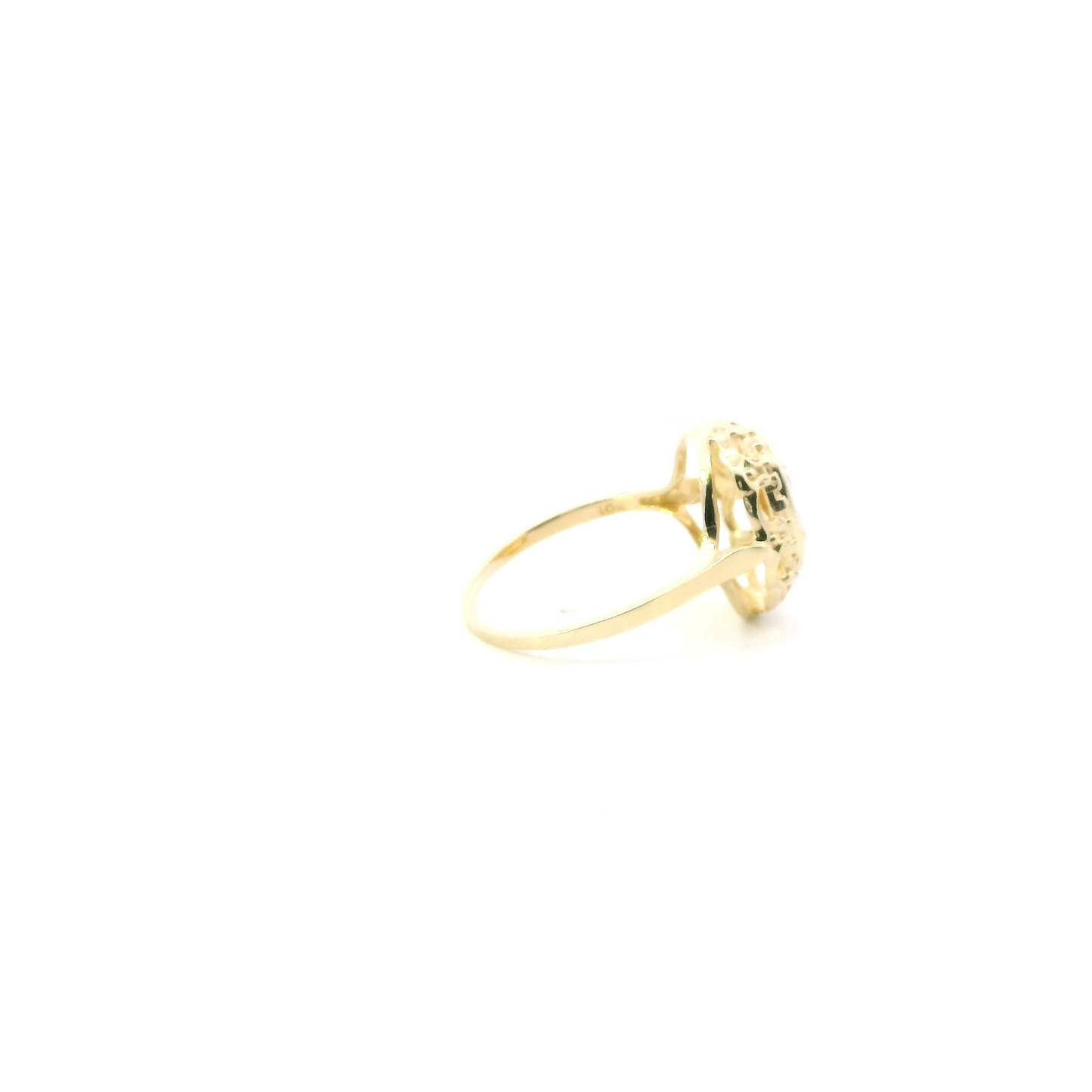 10K Yellow & White Gold Angel Womens Ring