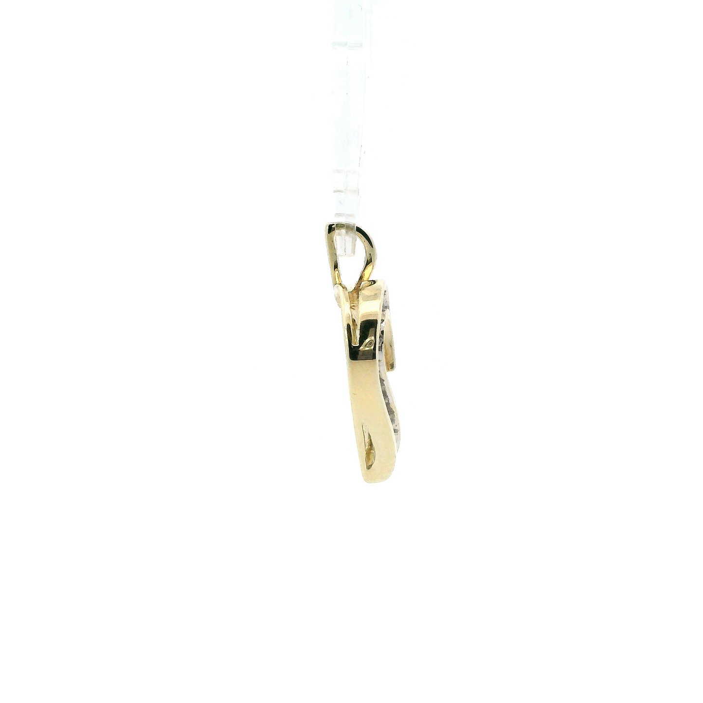 10K Yellow gold Diamond Heart Pendant - 0.16ct