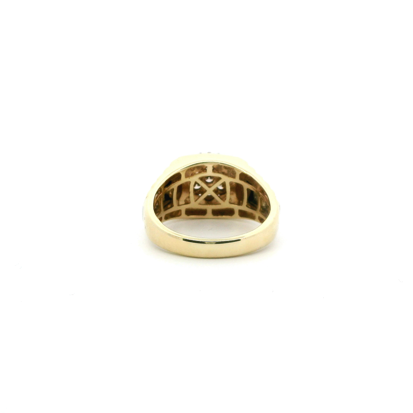 10K Yellow Gold Diamond Rolex Mens Ring - 0.68ct