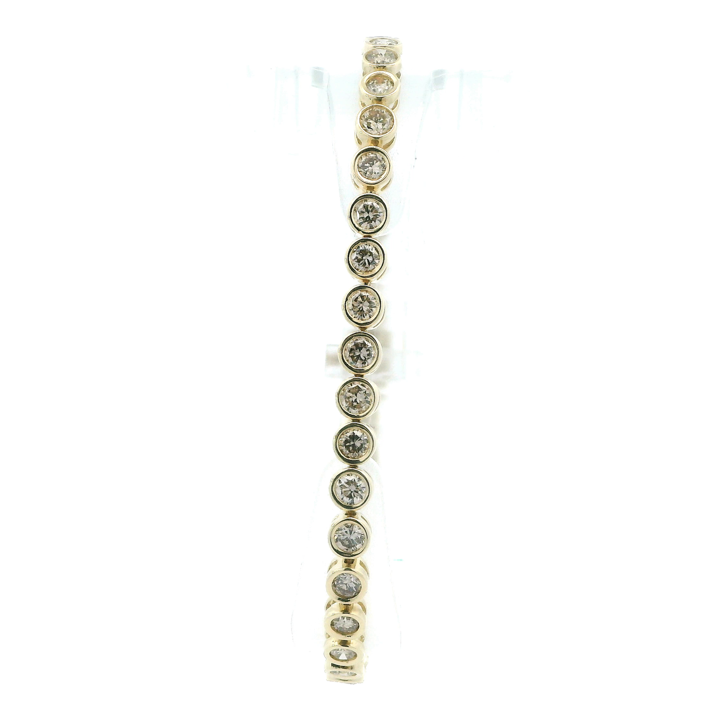 14K Yellow Gold Diamond Tennis Bracelet - 4.75ct