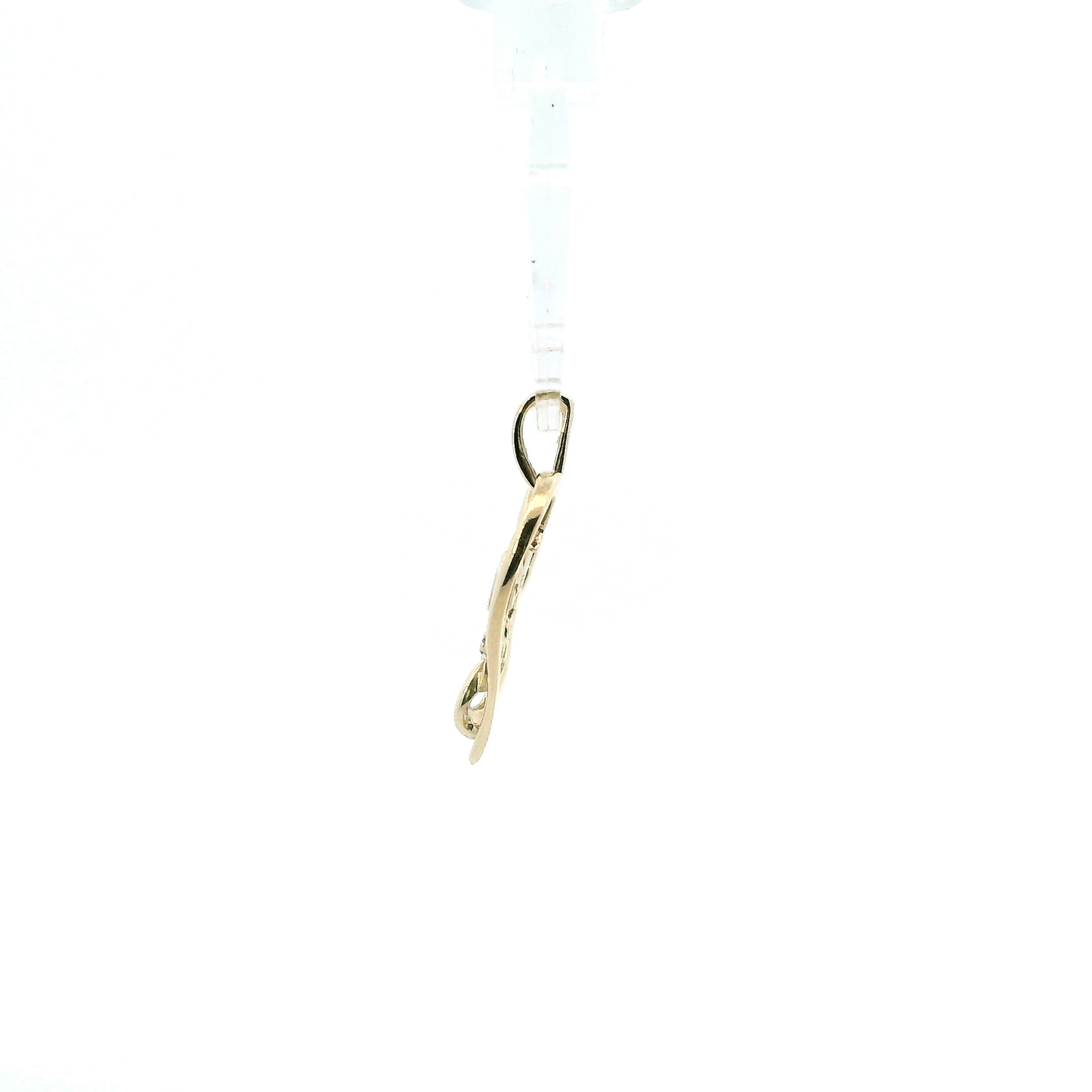 10K Yellow Gold "Mom" Heart Pendant