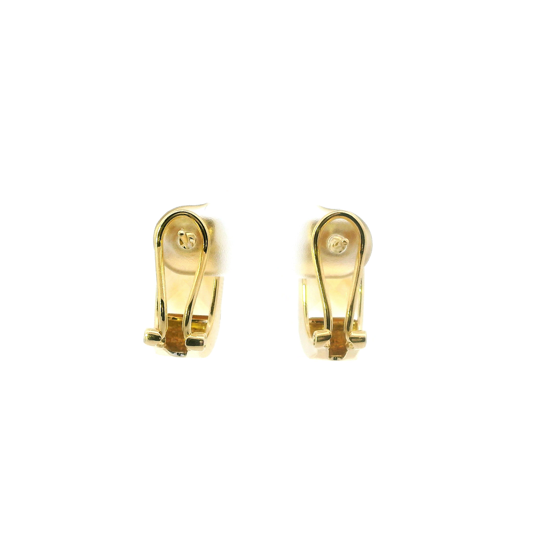 18K Yellow Gold Citrine & Diamond Lever back Earrings -0.05ct