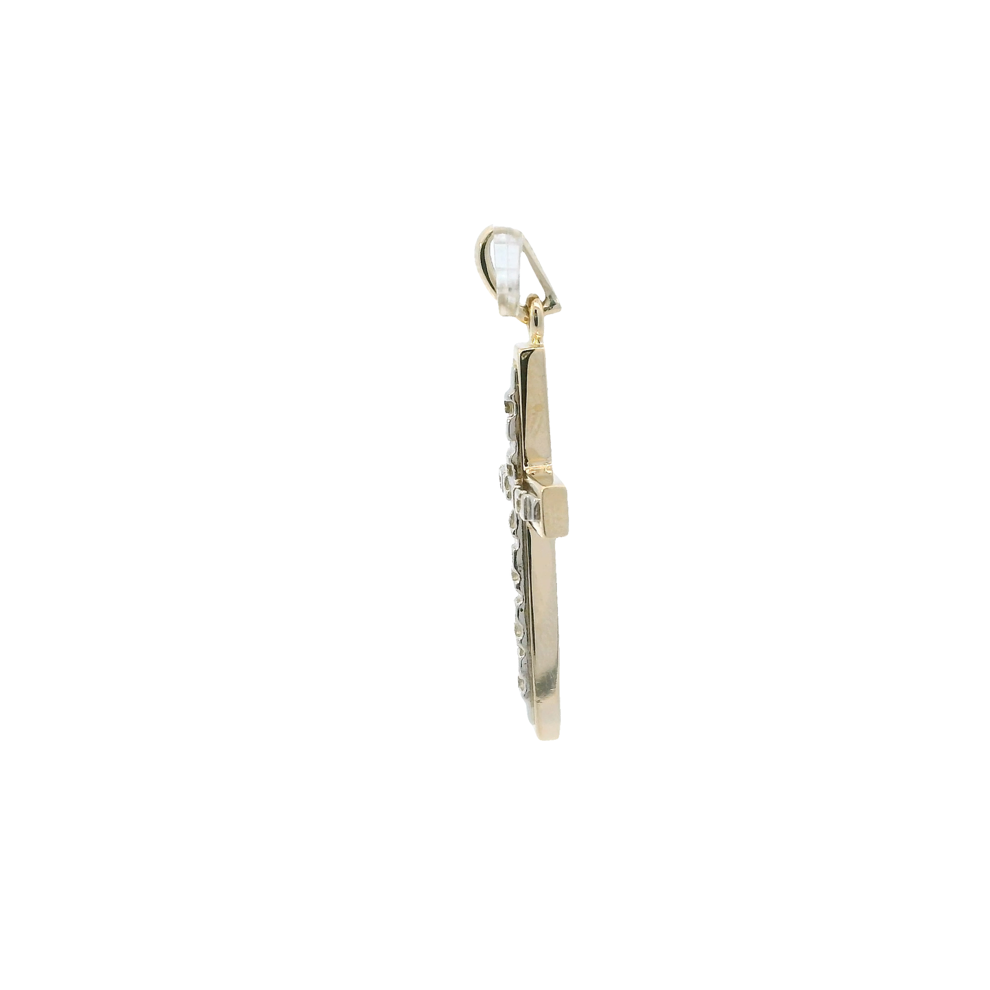 14K Yellow & White Gold Cross Pendant