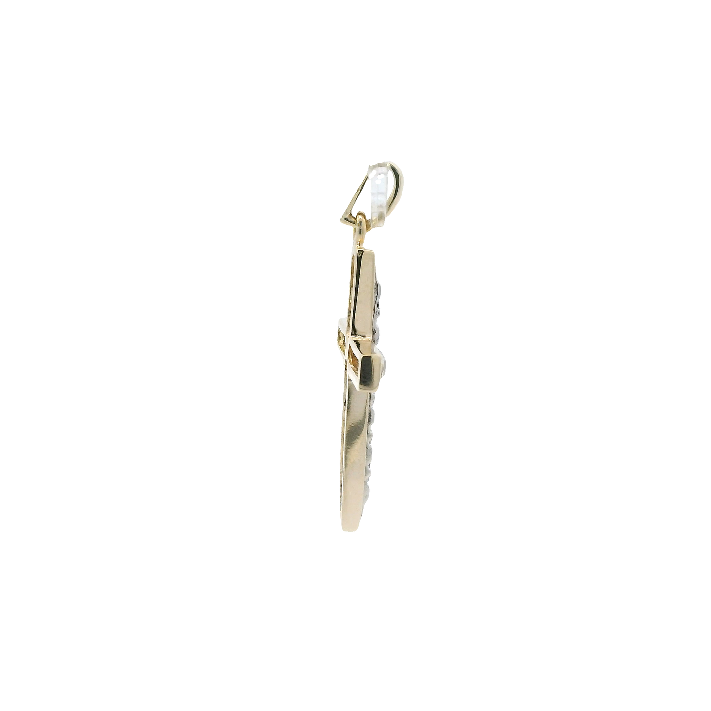 14K Yellow & White Gold Cross Pendant