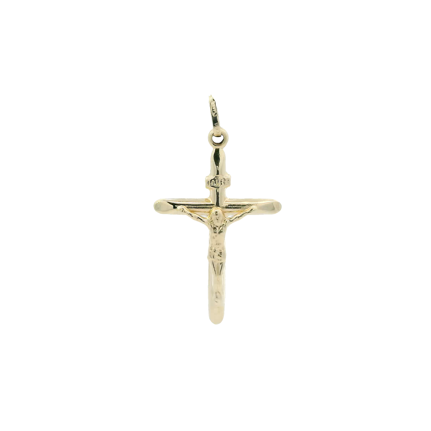 14K Yellow Gold Crucifix Pendant