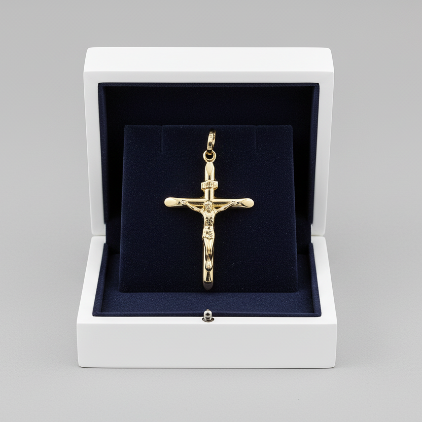 Colgante Crucifijo Oro Amarillo 14K