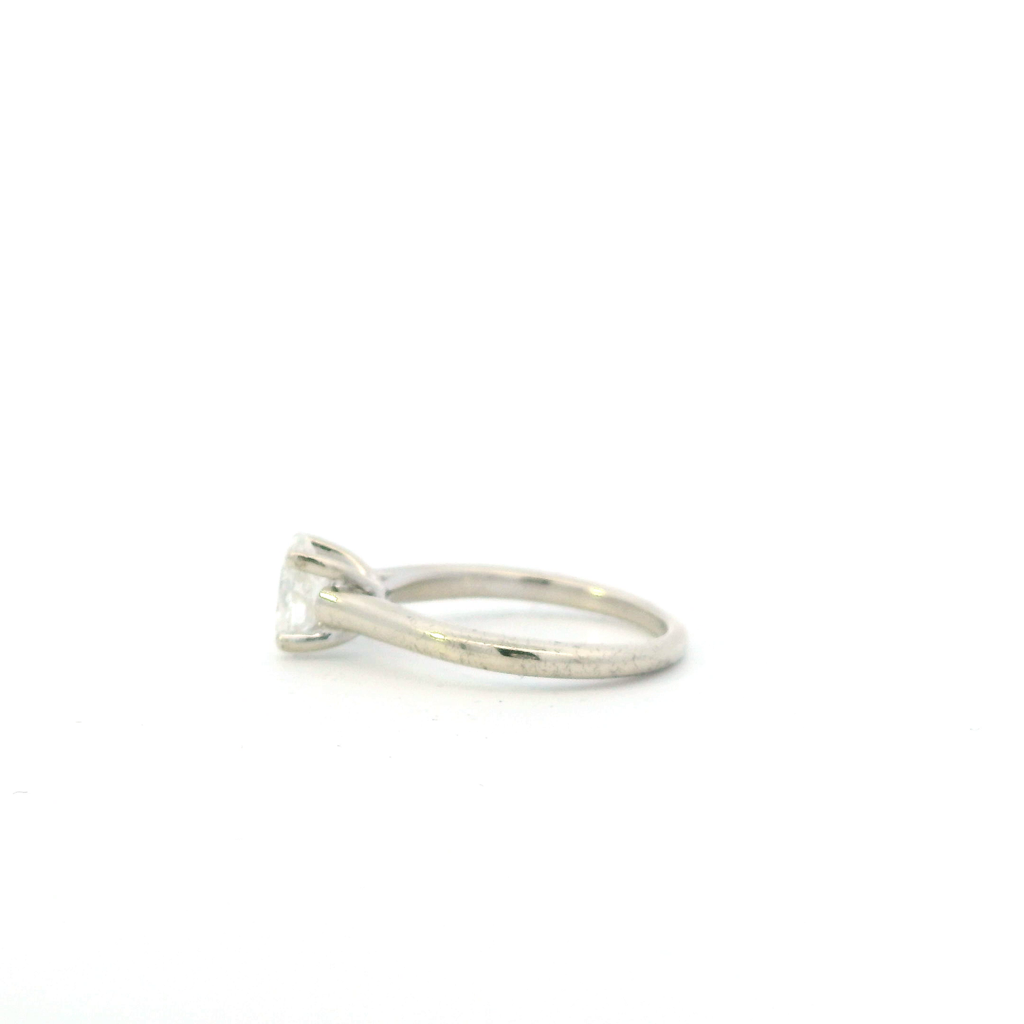 14K White Gold Diamond Solitaire Women's Ring - 1.05ct