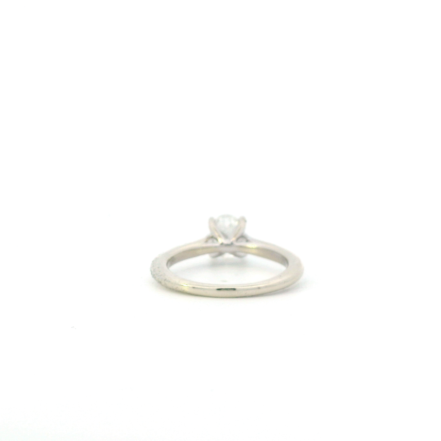 14K White Gold Diamond Solitaire Women's Ring - 1.05ct