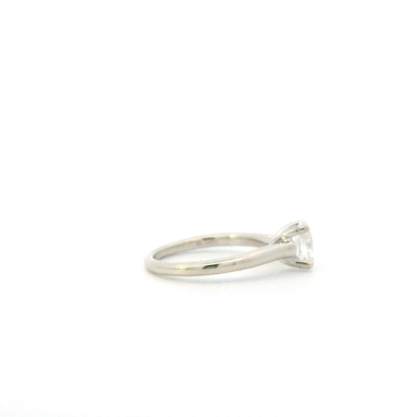 14K White Gold Diamond Solitaire Women's Ring - 1.05ct