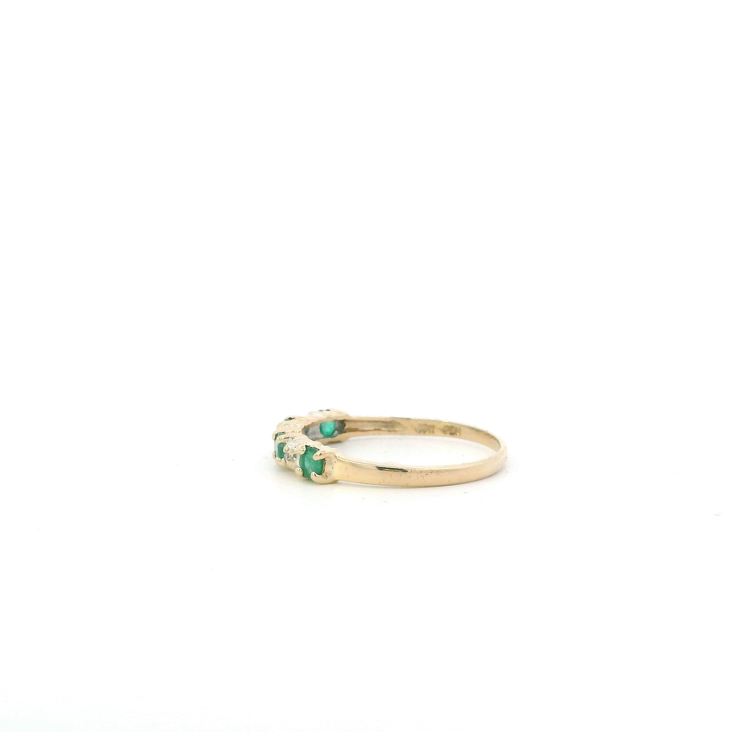 10K Yellow Gold Emerald Womens Ring