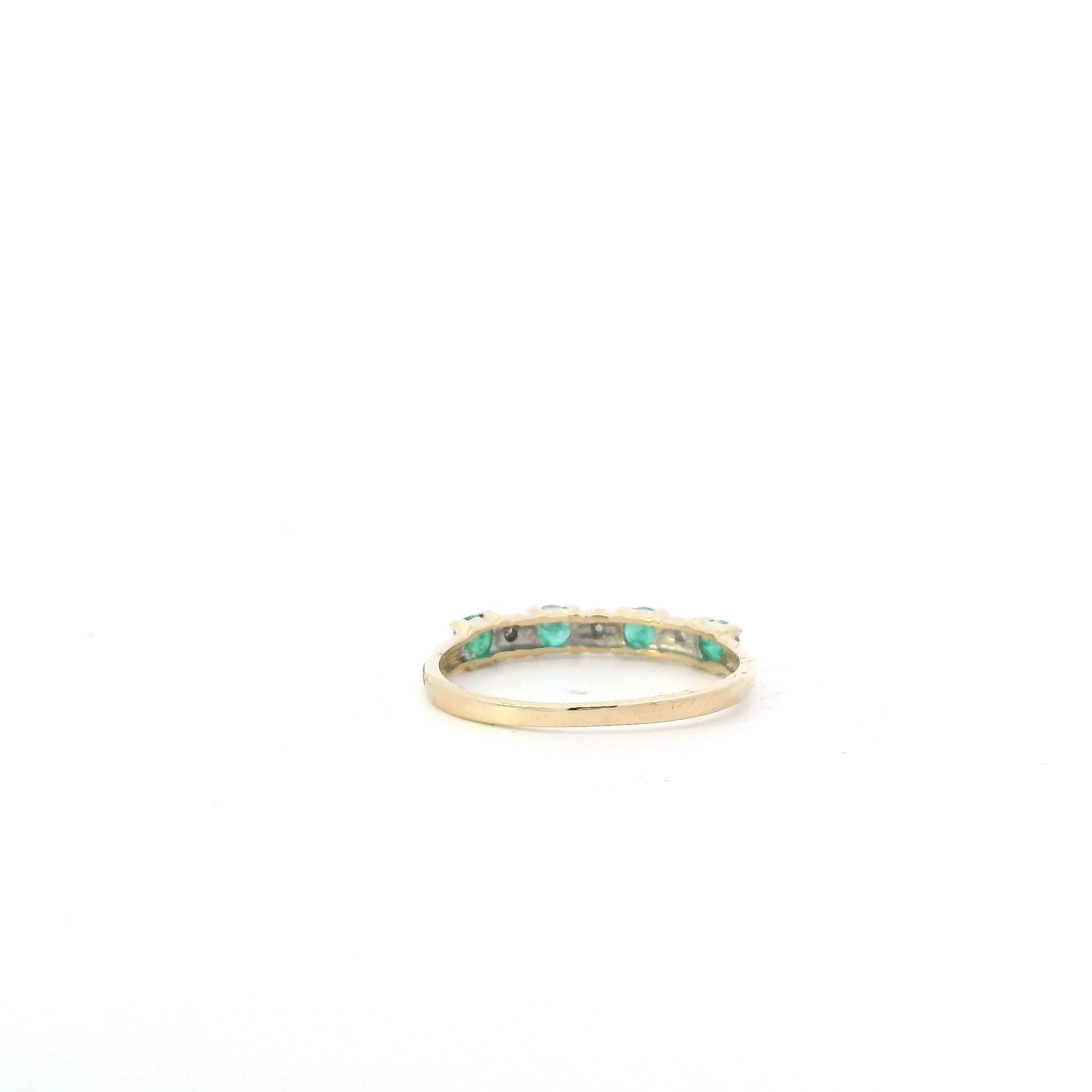 10K Yellow Gold Emerald Womens Ring