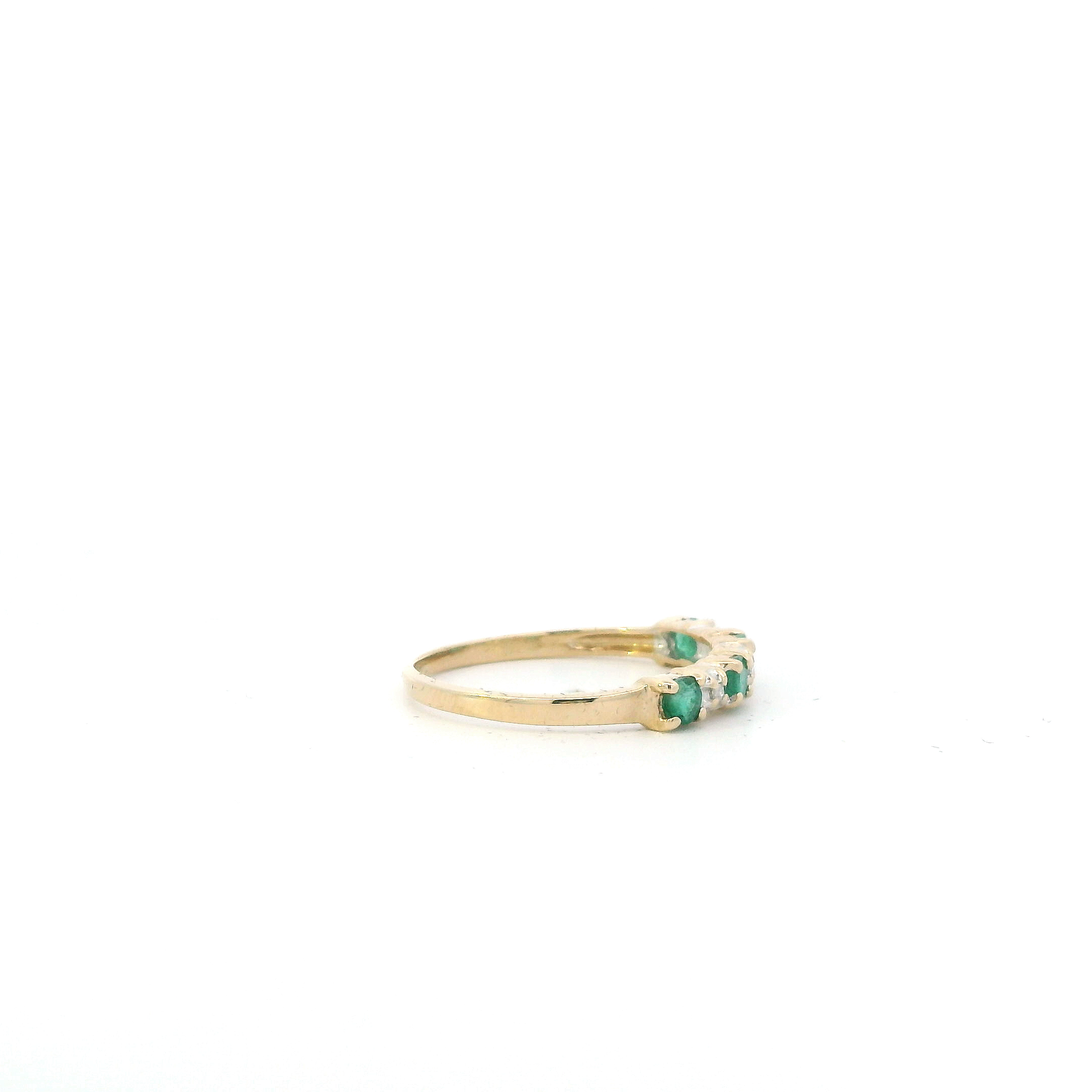 10K Yellow Gold Emerald Womens Ring
