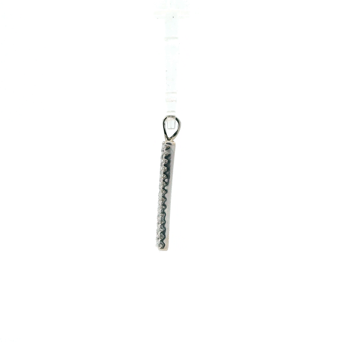 Platinum Diamond Rectangle Pendant -0.26ct