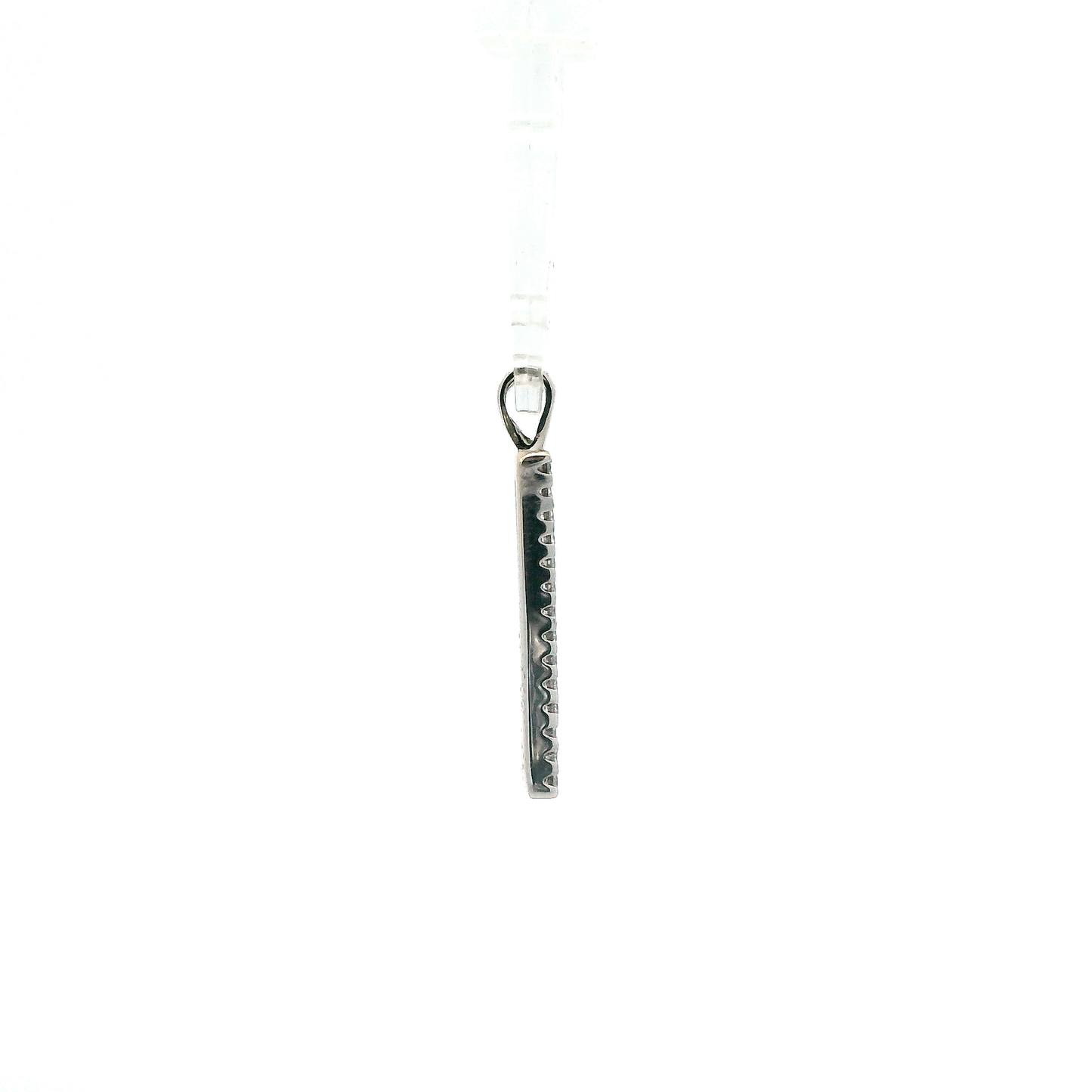 Platinum Diamond Rectangle Pendant -0.26ct