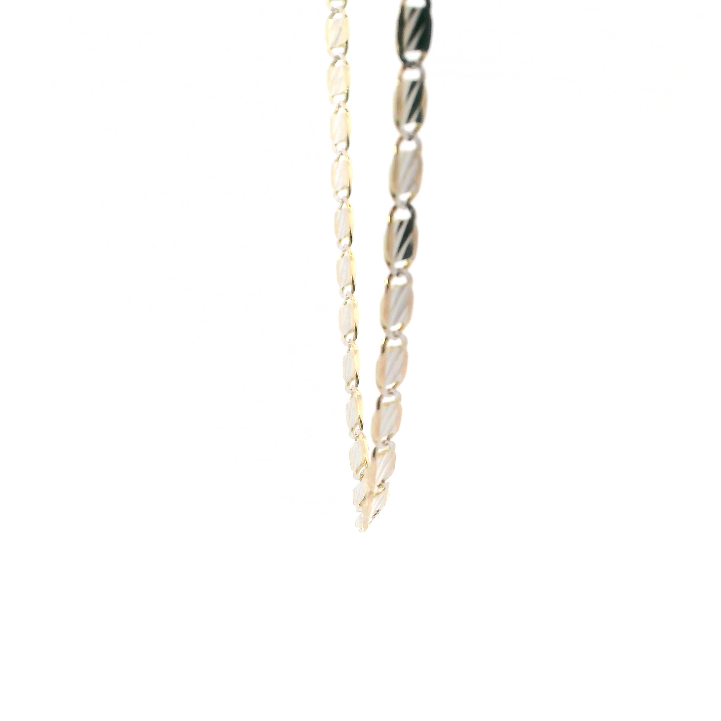14K Yellow & White Gold 25" Mariner Style Chain