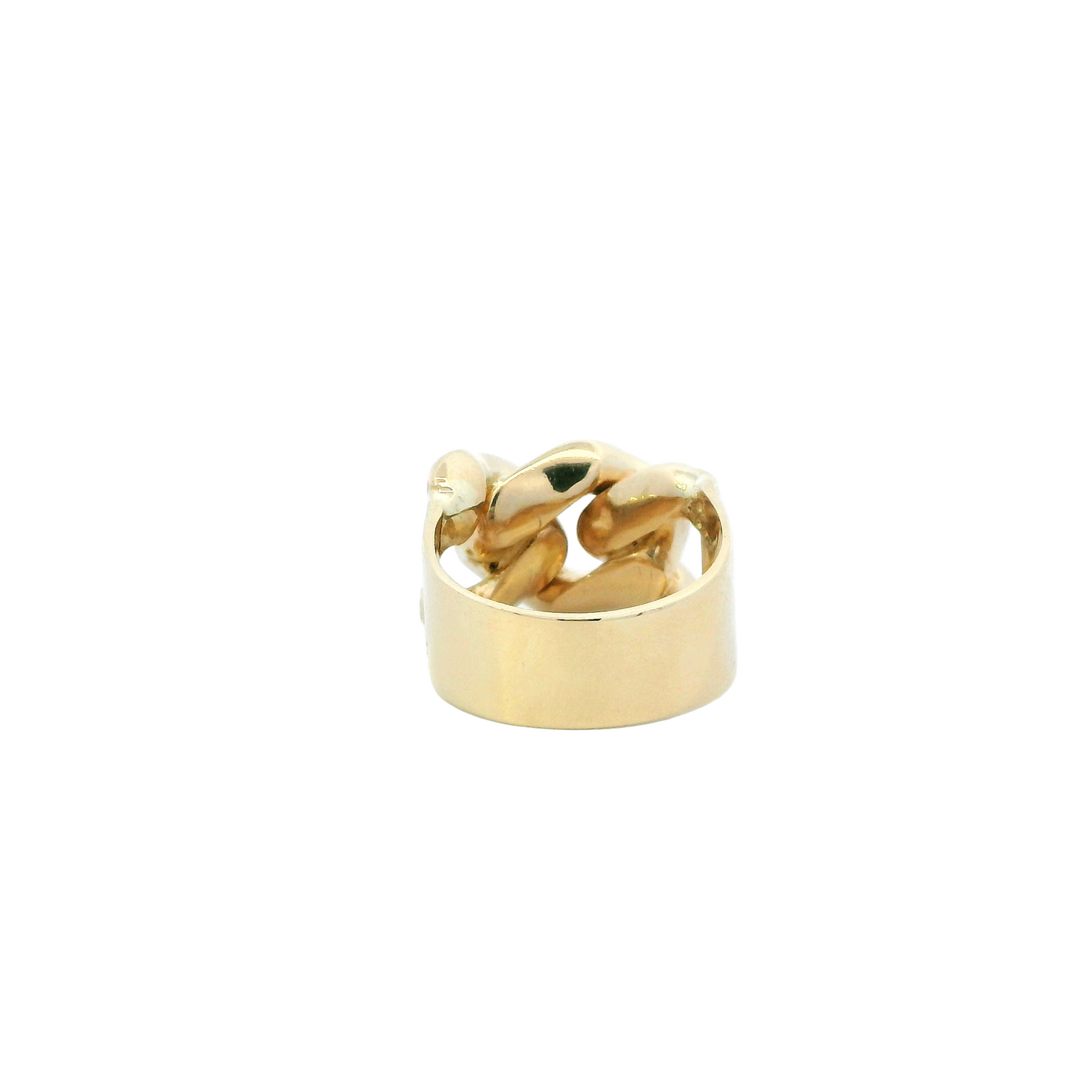 14K Yellow Gold Nugget Diamond Men's Ring - 0.35ct