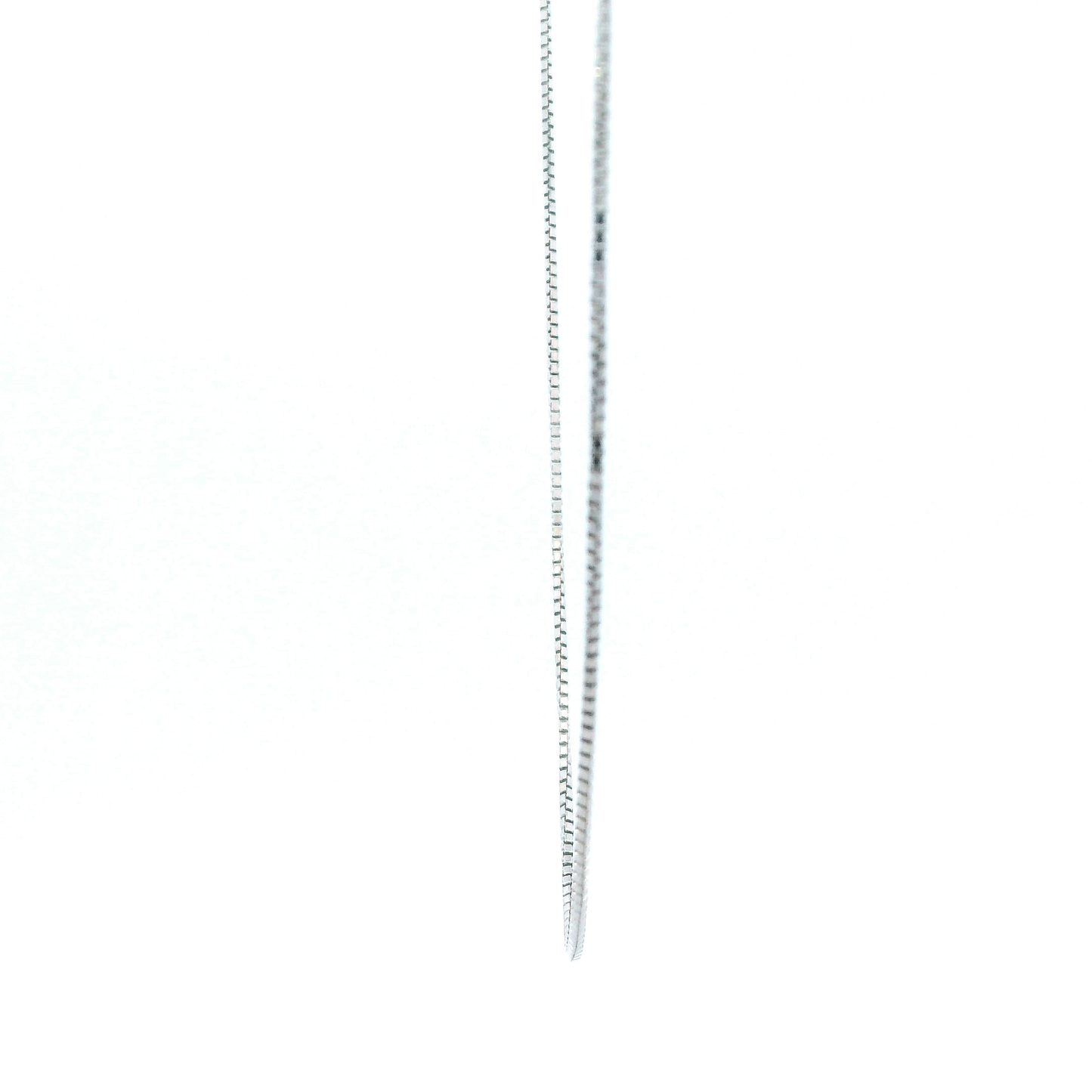 14K White Gold 17" Box Chain