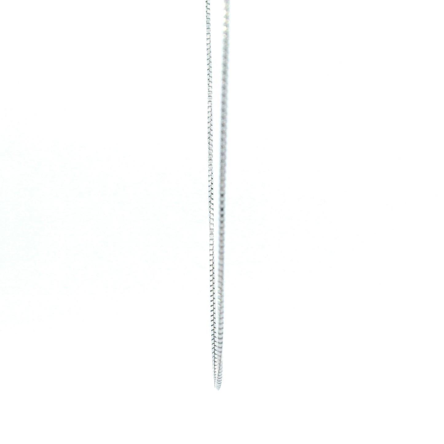 14K White Gold 17" Box Chain